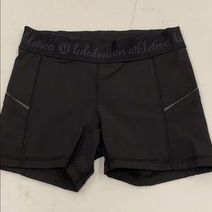 Lulu lemon Black Logo Bike Short